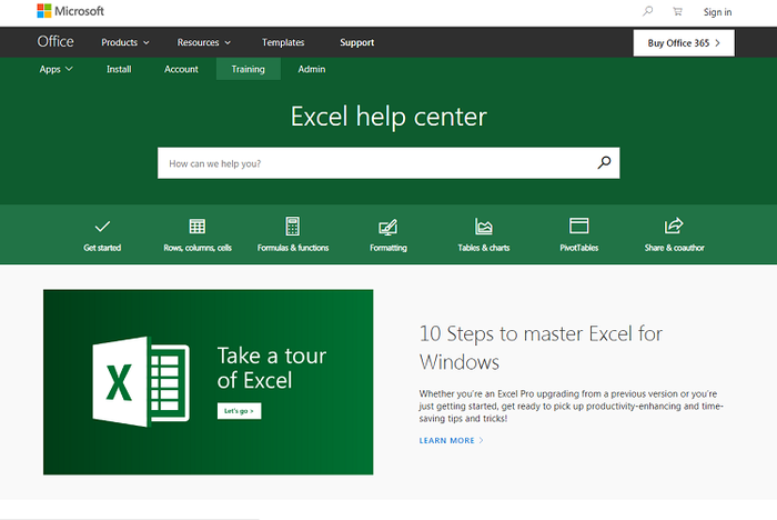 Microsoft Excel Help Center
