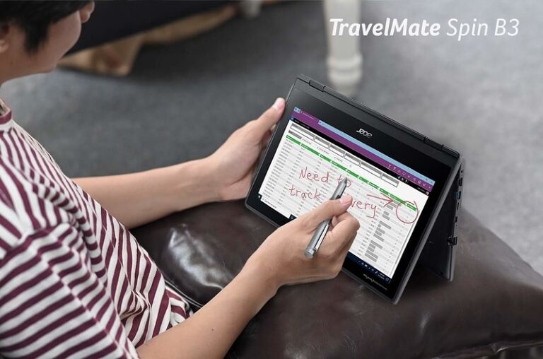 penggunaan laptop Acer TravelMate Spin B3 B311