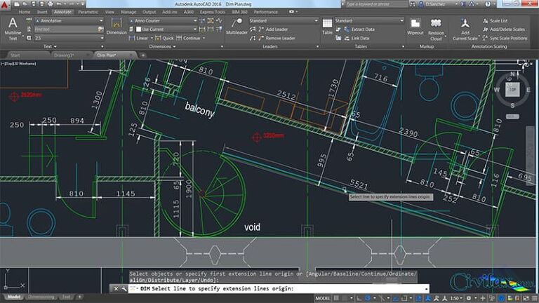 gambar menggunakna AutoCAD