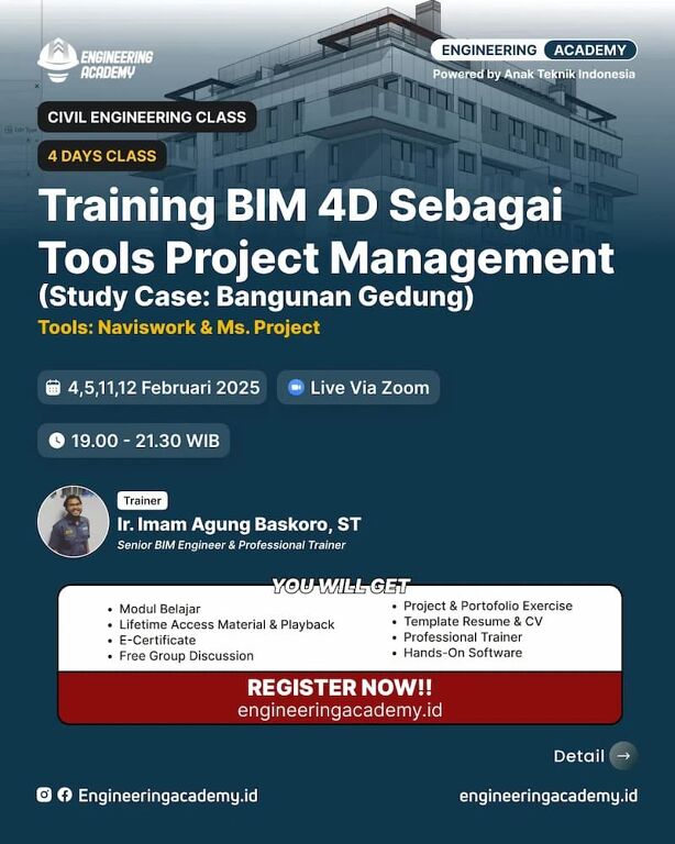 Training BIM 4D dengan Tools Project Management
