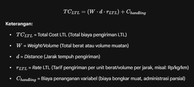 rumus Model Less than Truckload