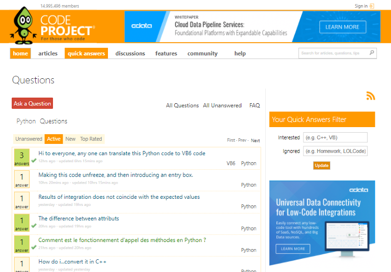 Codeproject, 1 dari 7 Website Rekomendasi Untuk Pecahkan Masalah Program Kamu