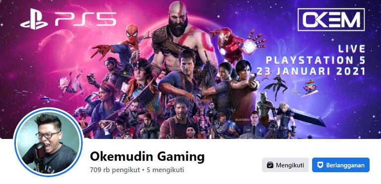 Okemudin Gaming, Facebook Gamer