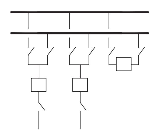 konfigurasi gardu listrik Double Bus-Single Breaker