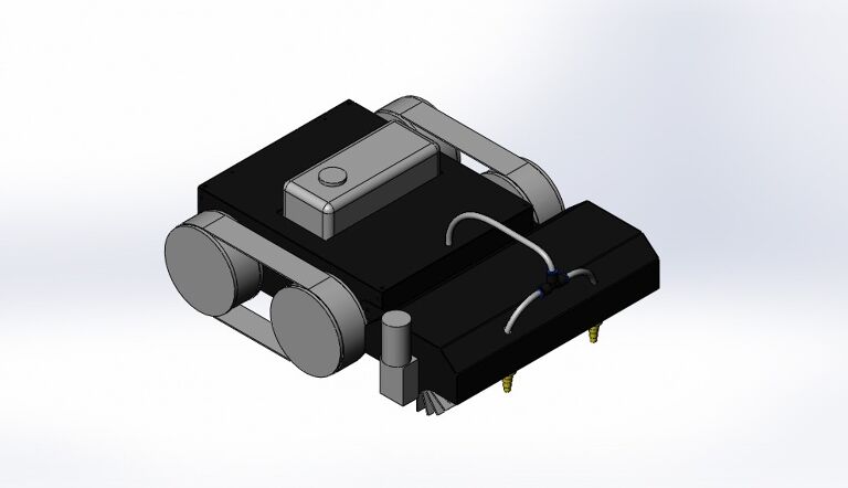 gambar robot pembersih panel surya