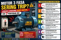 Motor 3 Fasa Sering Trip? Jangan Langsung Ganti Motor, Cek 7 Penyebab Ini!