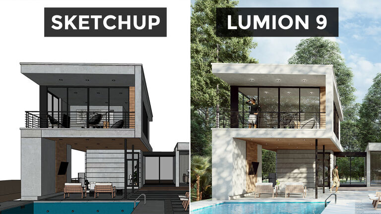 Perbandingan sketchup dan lumion