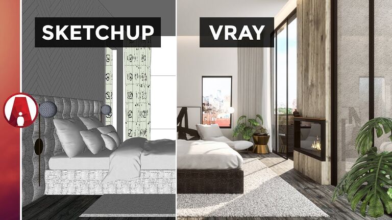 ilustrasi rendering sketchup ke v-ray