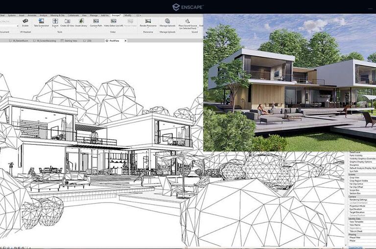 rendering dengan enscape