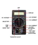 Bagian-bagian dan Simbol Multimeter Digital Beserta Fungsinya